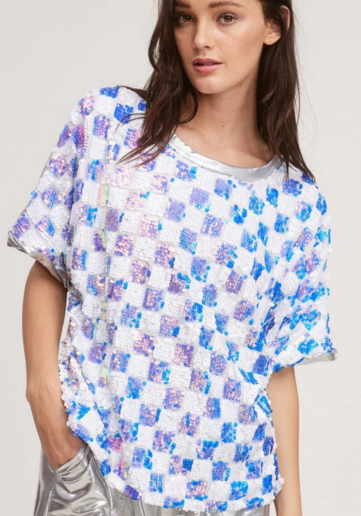 Checker Sequin Top | Shop.app
