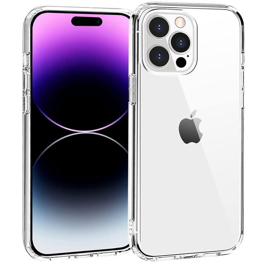 TENOC Phone Case Compatible with iPhone 14 Pro, Clear Case Non-Yellowing Protective Bumper Hard B... | Amazon (US)