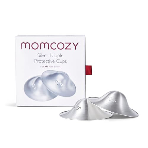 Momcozy 999 Silver Nursing Cups Original Perforated Breathable Design, 999 Silver Nipple Cover for Breastfeeding Essential, Silver Nipple Shield for Nursing Newborn, Metal Nipple Shields, XXL Size | Amazon (US)