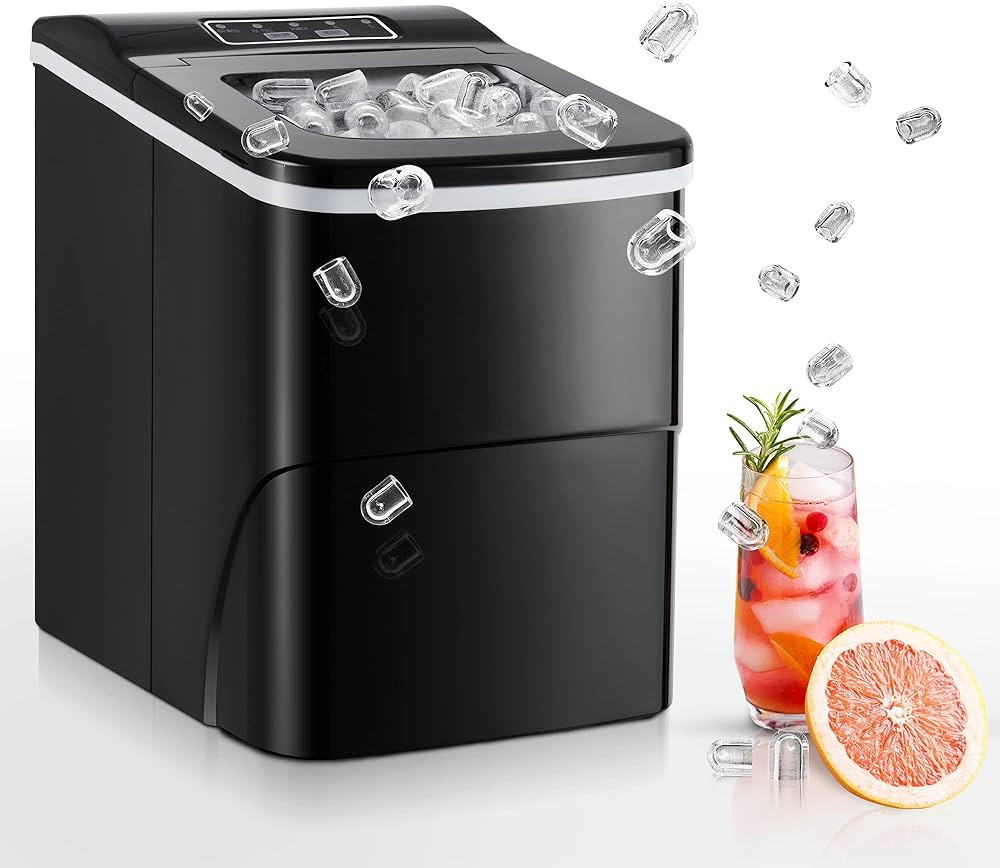 Electactic Ice Maker Countertop Portable Ice Maker Machine Self-Cleaning 30lbs/5Mins/24Hrs 2 Mode... | Amazon (US)