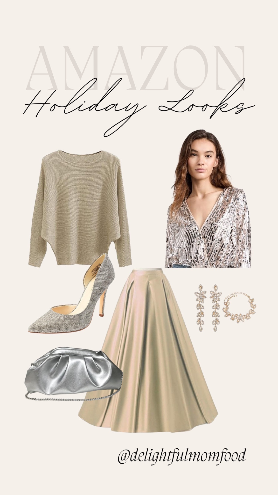 Holiday outfit inspired from Amazon! 

Thanksgiving outfit
Friendsgiving outfits
Holiday party outfits
Holiday outfits
Skirt
Sequin top
Sweater 
Sparkle heals
Gold clutch
Silver clutch
Wedding guest dress

#ltkwedding

#LTKparties #LTKHoliday #LTKover40