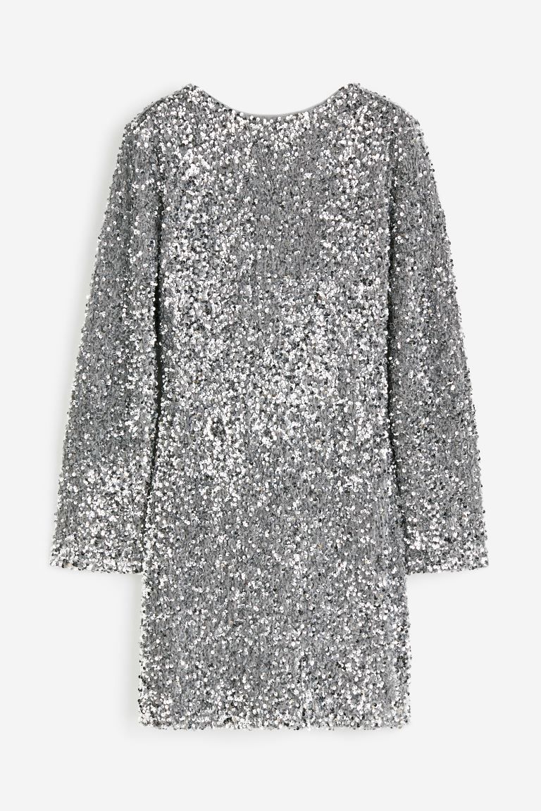 Sequined Dress with Low-cut Back | H&M (US)