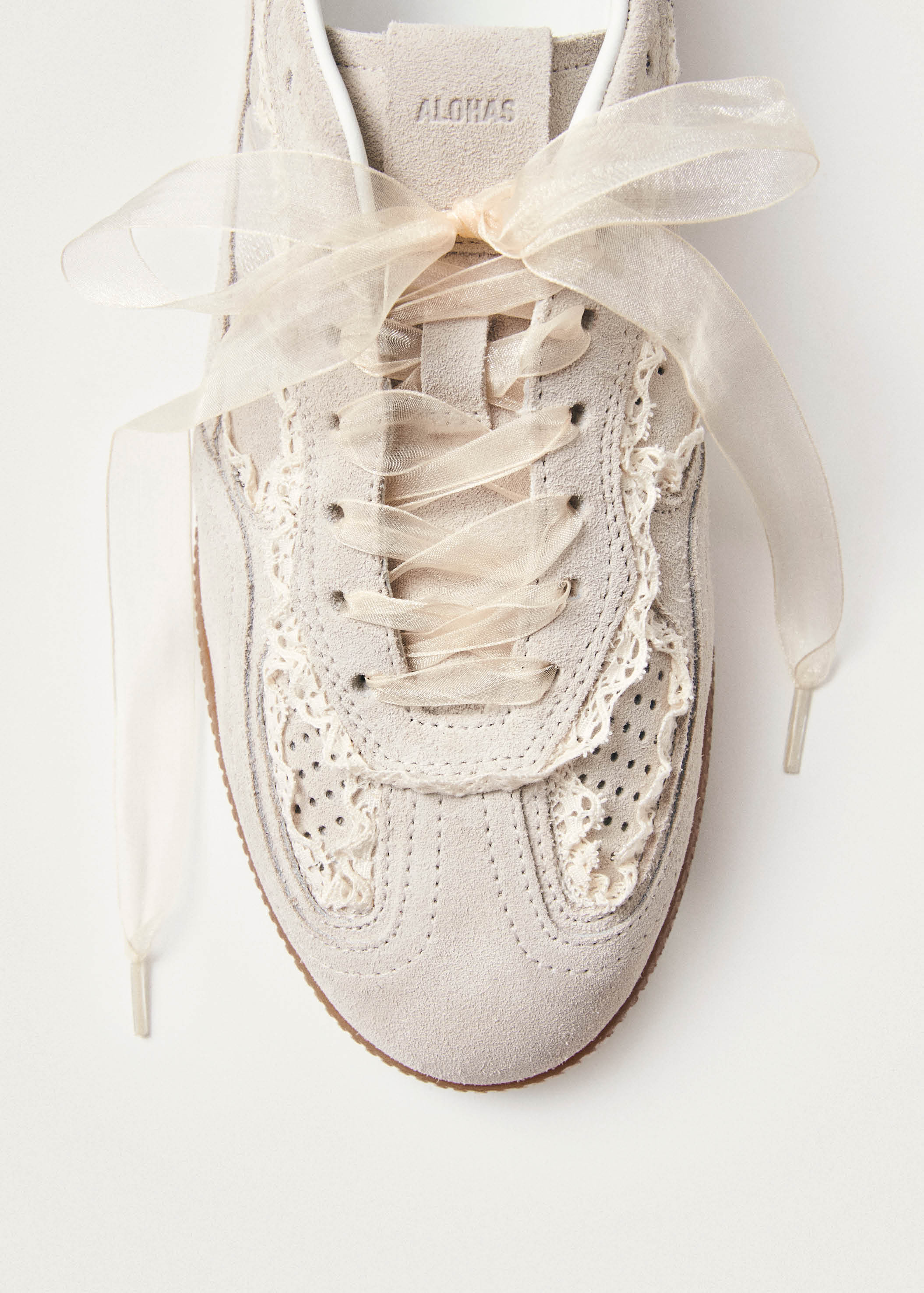 Tb.490 Crochet Cream Leather Sneakers | ALOHAS | Alohas US