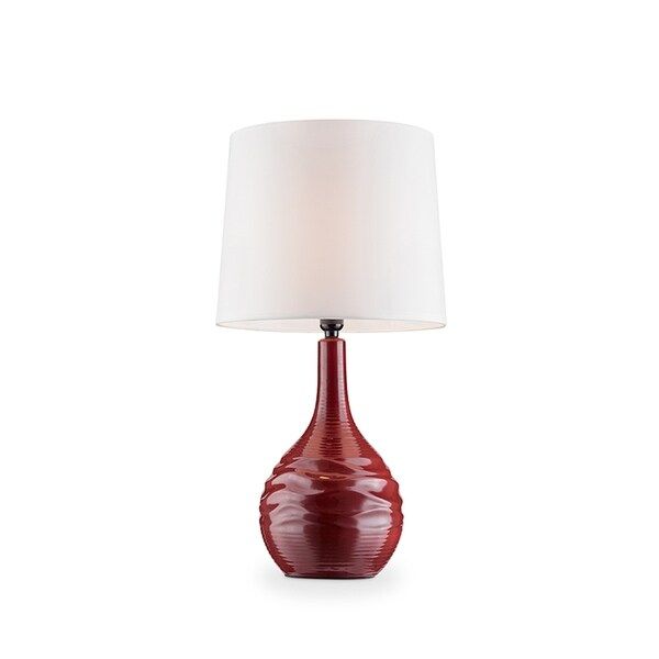 Ore International Kapila Red Ceramic Living Room Table Lamp | Bed Bath & Beyond