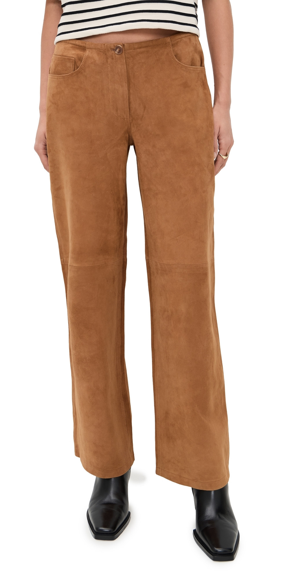 La Ligne Suede Jenny Pants Tobacco L | Shopbop