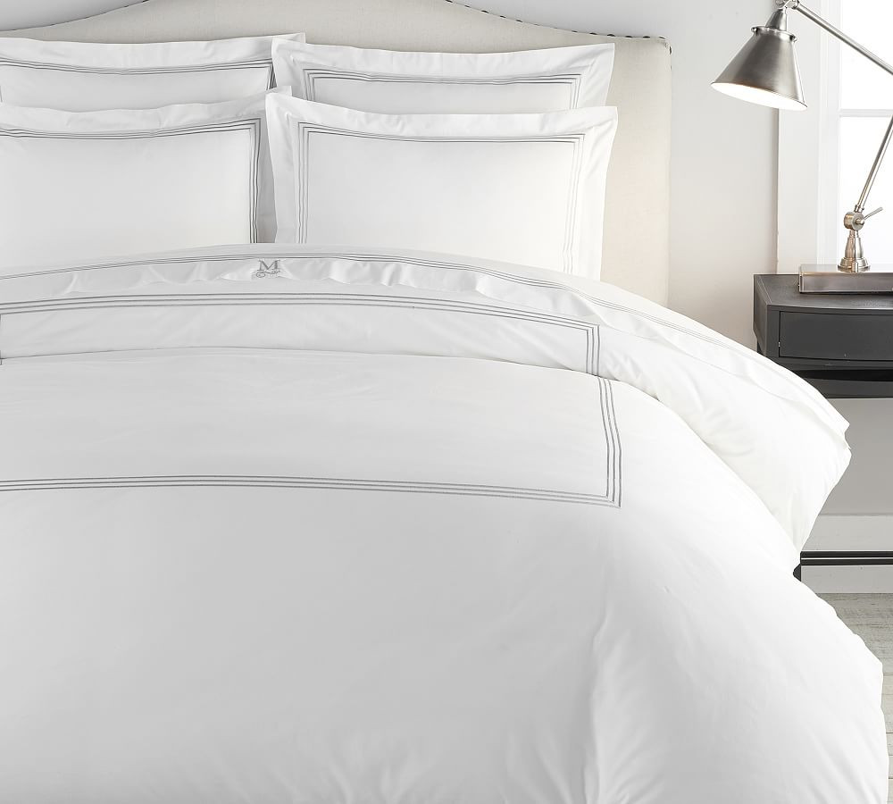Grand Organic Percale Duvet Cover | Pottery Barn (US)