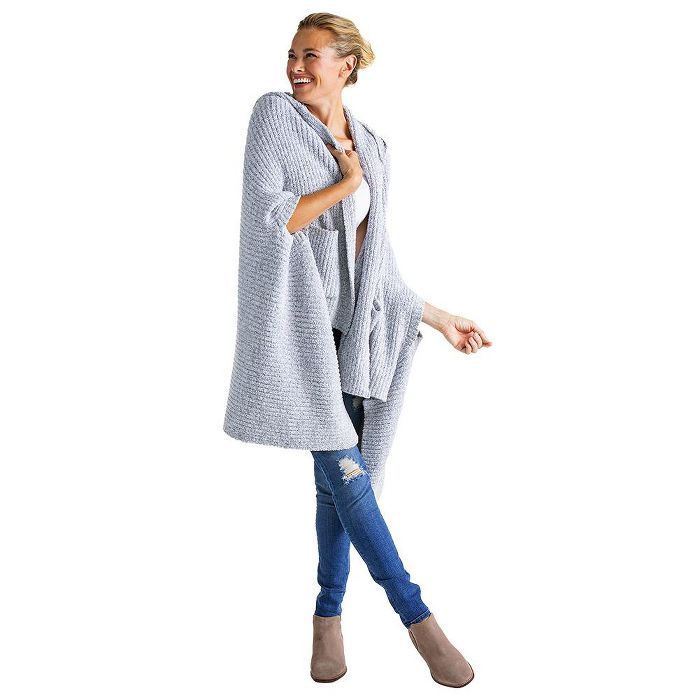 Softies Women's Marshmallow Hooded Shawl with Armslots | Target