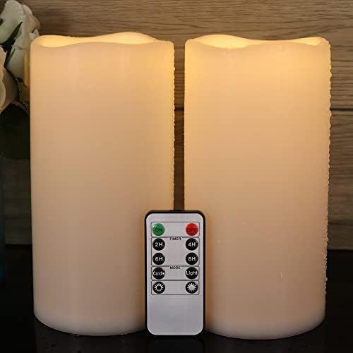 Amagic 3" x 6" Waterproof Flameless Candles for Outdoor - Battery Operated LED Pillar Candles with R | Amazon (US)