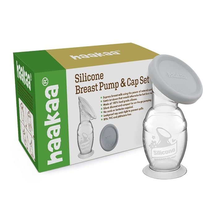 Haakaa Gen 2 Silicone Breast Pump with Suction Base and Leak-Proof Silicone Cap, 5 oz/150 ml, BPA... | Amazon (US)