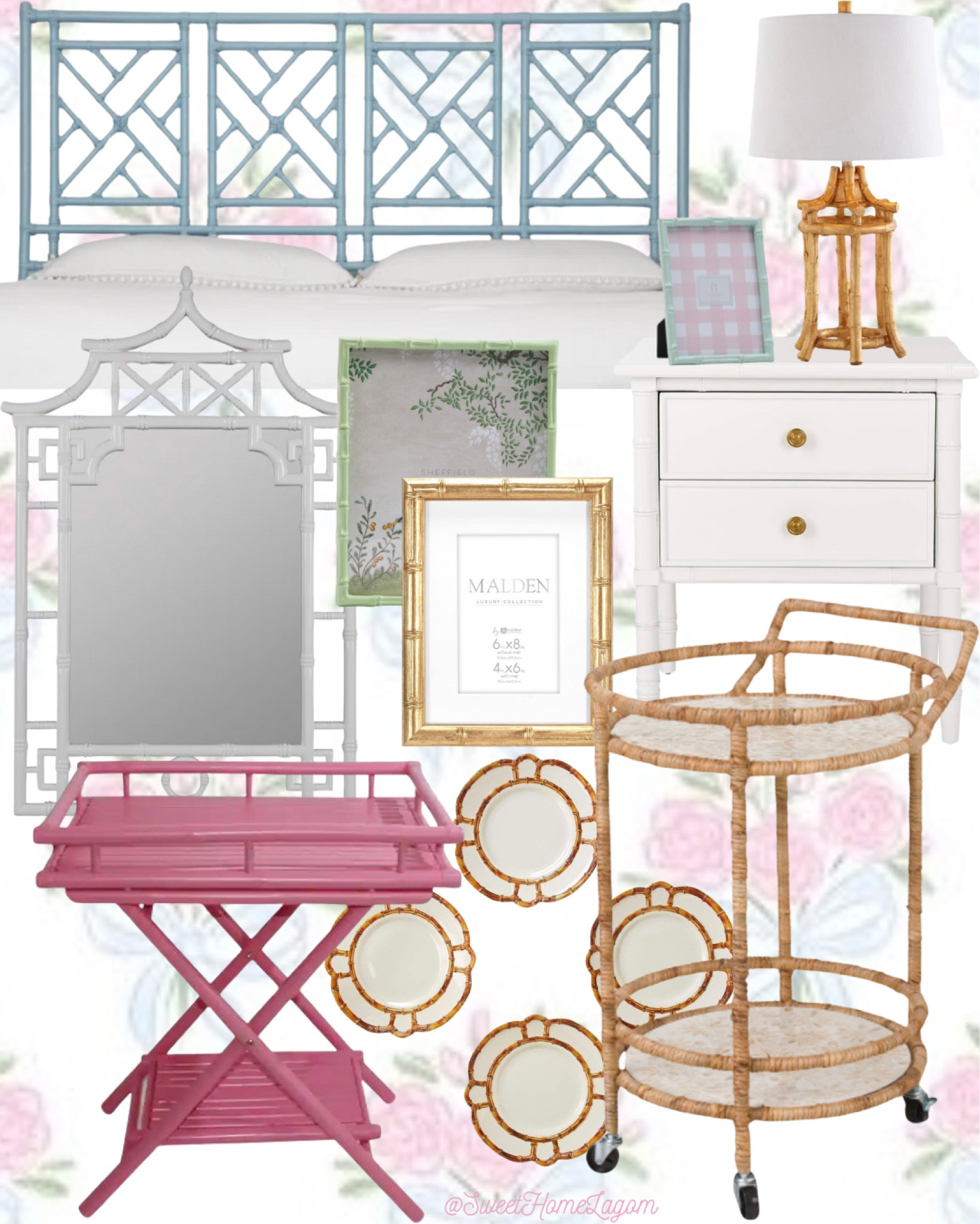 Quintessential coastal grandmillennial chinoiserie chic 😁 I have this headboard and will do a full room reveal soon! 

decor inspiration | grandmillennial | southern living | chinoiserie | home decor | coastal | traditional | classic | granny chic | blue and white | pink bows | ruffle | preppy style | winter outfit | sneakers | living room | bedroom | jeans | bedding | lilly pulitzer | girly | loveshackfancy | caitlin wilson | tablescape | florals | spring outfit | white jeans | country concert outfit | bedding | wedding guest dress | travel outfit | white dress | home | summer outfit | nashville outfit | spring intimates | white dress 

#LTKFindsUnder100 #LTKSaleAlert #LTKHome
