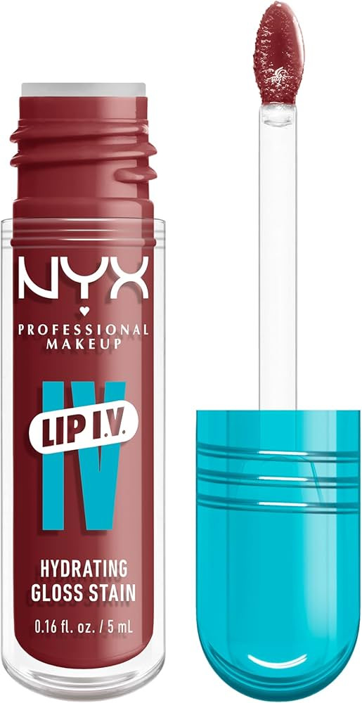 NYX PROFESSIONAL MAKEUP Lip IV Hydrating Glossy Lip Stain with 12HR Hydration - Drippin In Rose (... | Amazon (US)