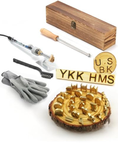 1" 26Pcs Letter Branding Iron for Wood Hats, 100W Electric Brander & Handle | Amazon (US)