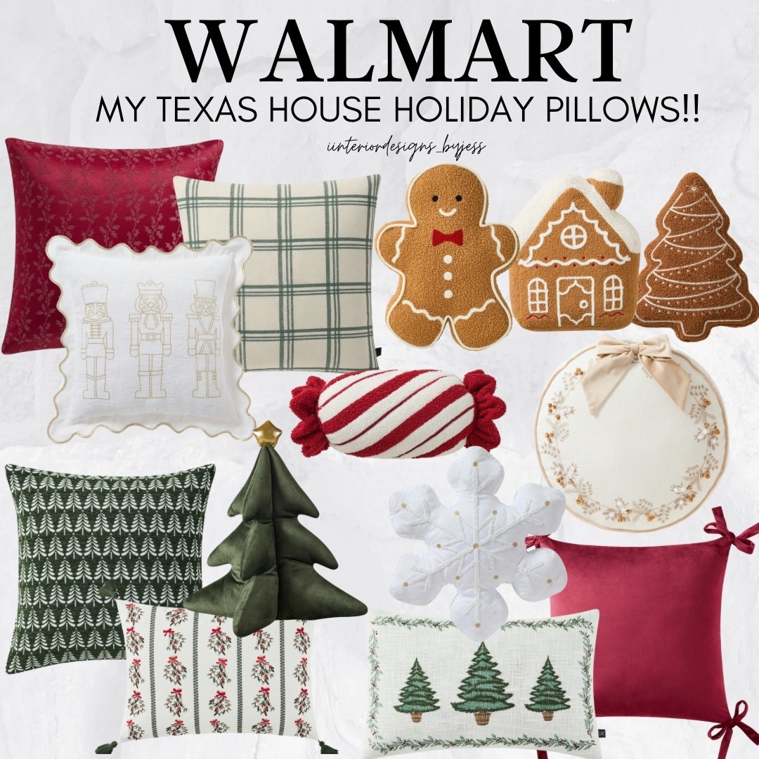 Walmart my Texas house holiday throw pillows!! So many beautiful affordable options this year

#LTKHome #LTKHoliday #LTKSeasonal