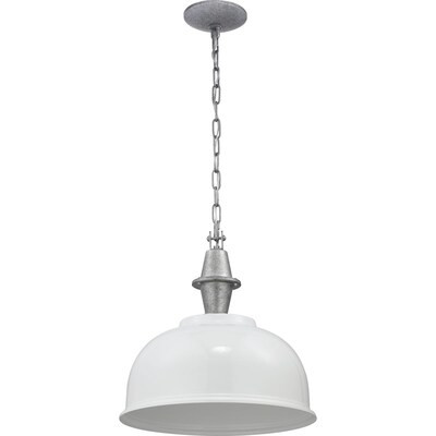 Progress Lighting Impress White Industrial Dome Pendant Light | Lowe's
