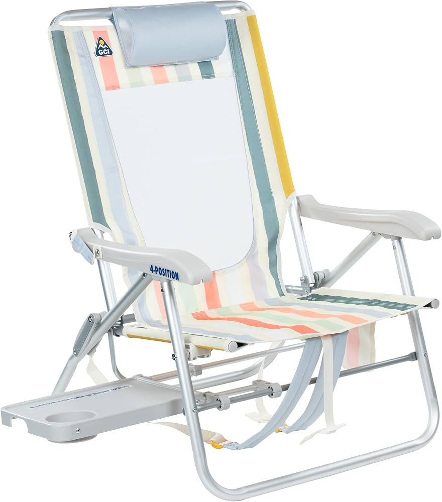 GCI Outdoor Big Surf w/Slide Table | Beach Chair with Table - Retro Beach Stripes | Amazon (US)