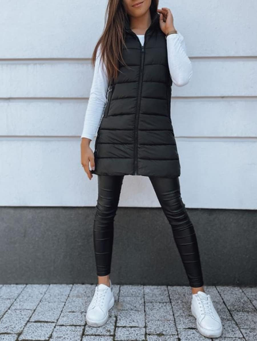 Veatzaer Women Long Vest Sleeveless Hood Winter Puffer Vest Outwear | Amazon (US)