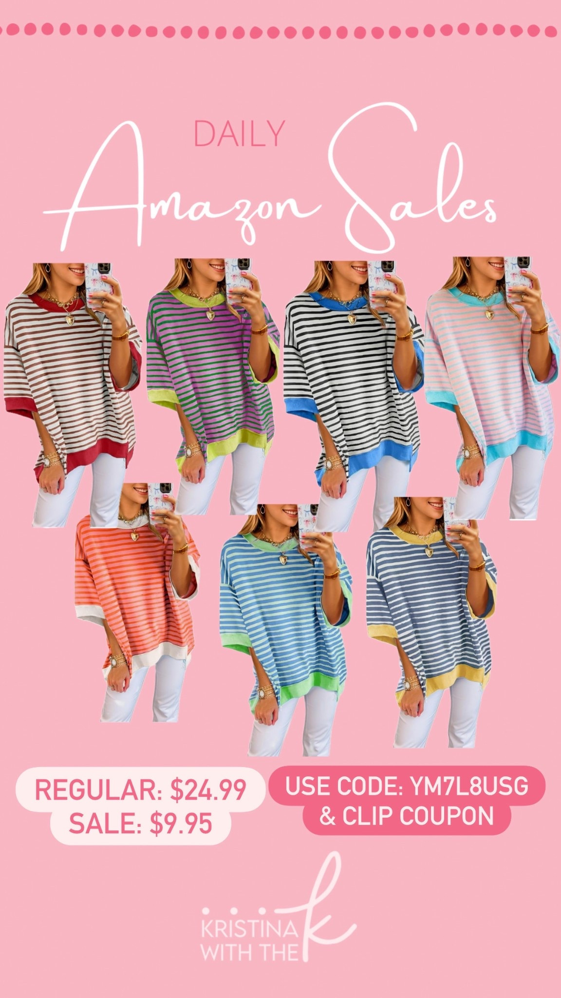 Striped boxy tees in all the fun colors! 

#LTKSaleAlert #LTKMidsize