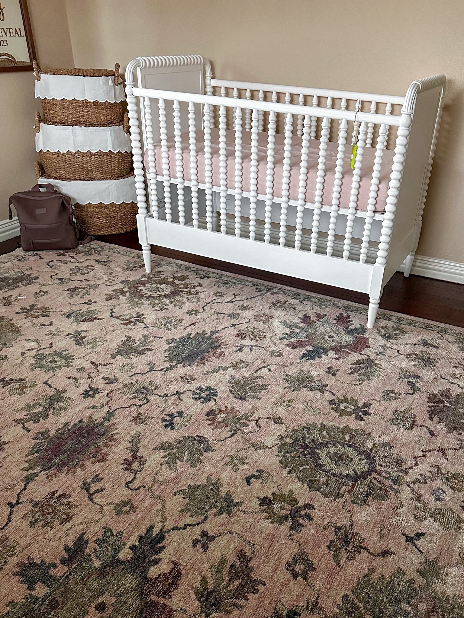Baby girls room so far💗🤍