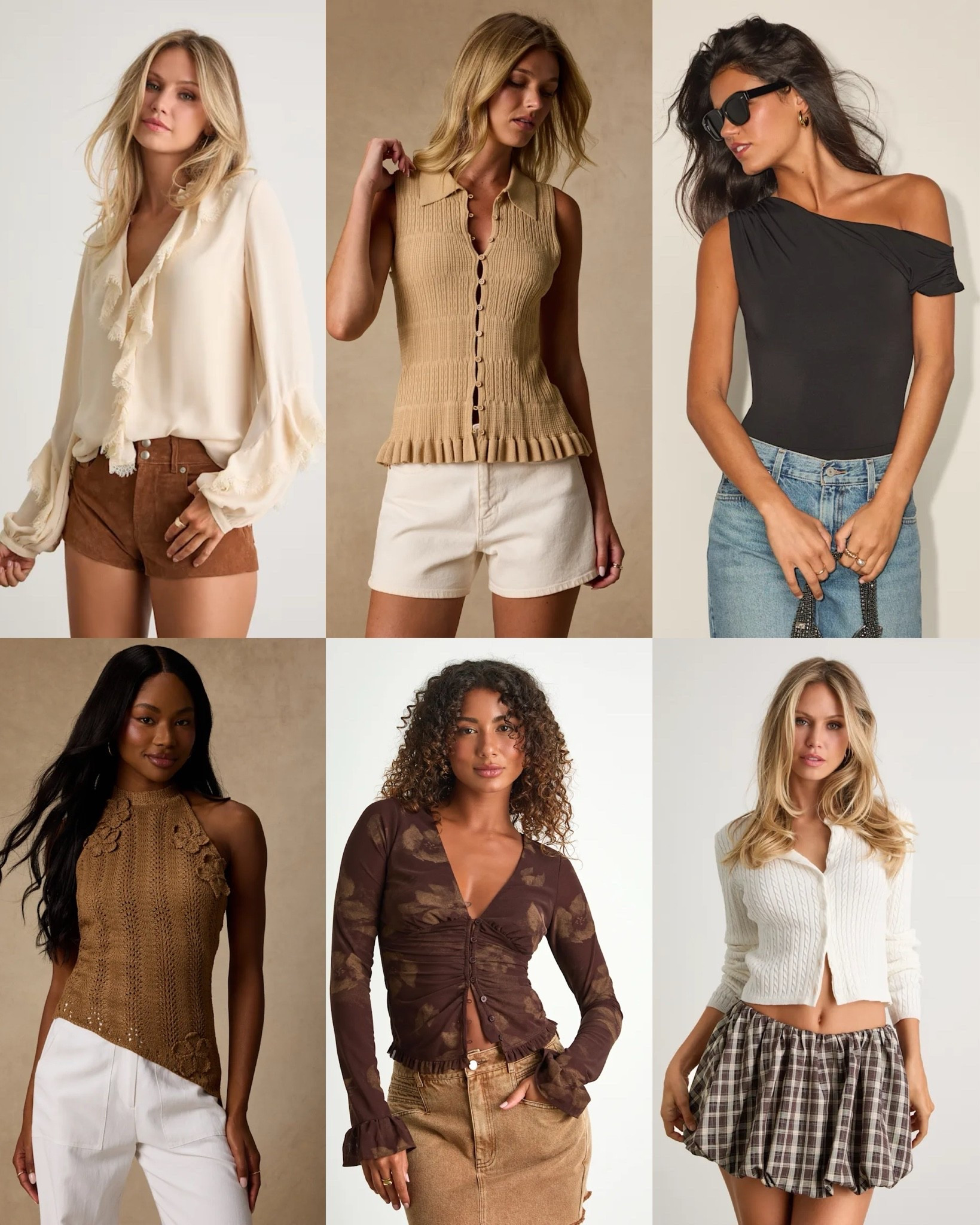 Labor Day weekend sale on summer into fall tops. One shoulder, ruffle, cardigan, all of these styles are great for pre-autumn and autumn outfits.￼

#LTKgrwm #LTKSeasonal #LTKSaleAlert