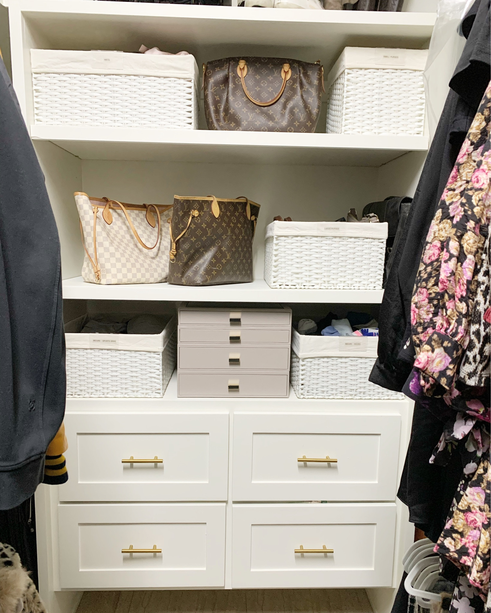 ✨Maximize deep closet shelves with woven bins and baskets plus label clips by the home edit. ✨

#LTKhome