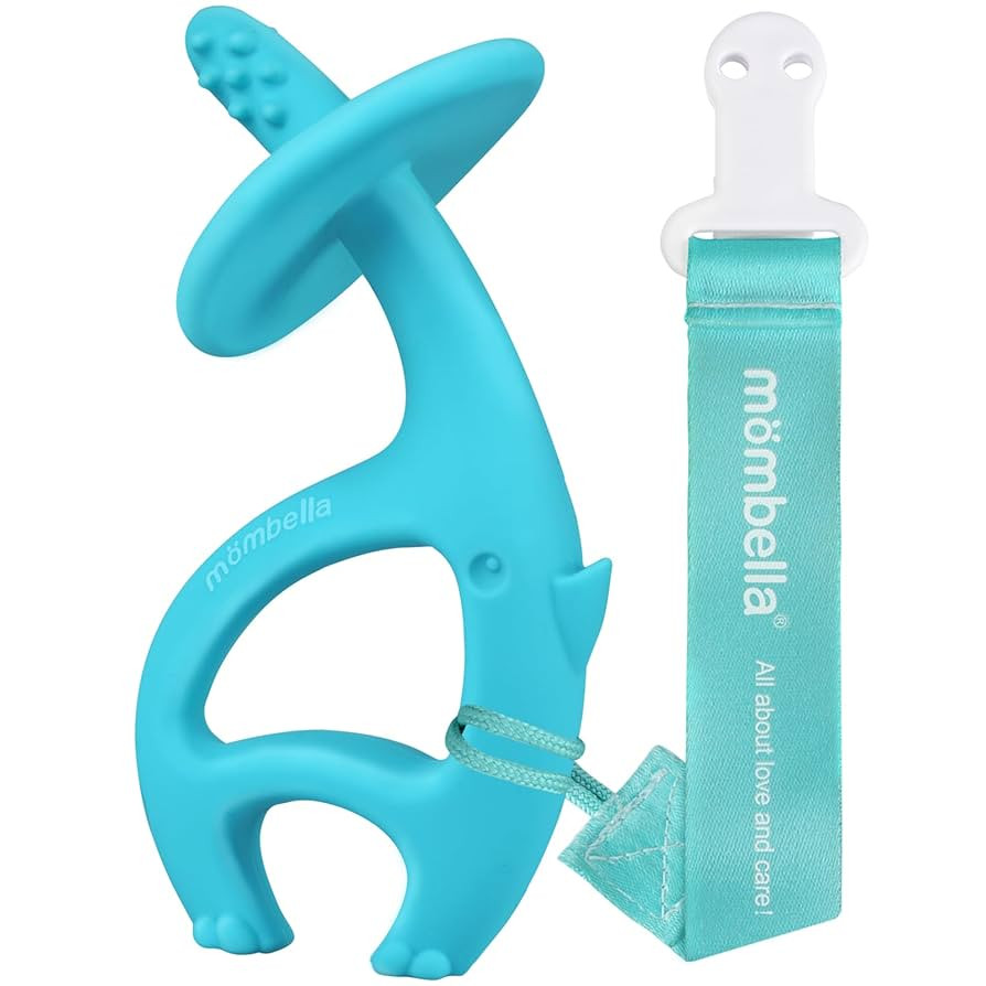 Baby Teething Toys for Babies 3-12 Months with Attachment to Clip, Mombella Elephant Baby Teether... | Amazon (US)