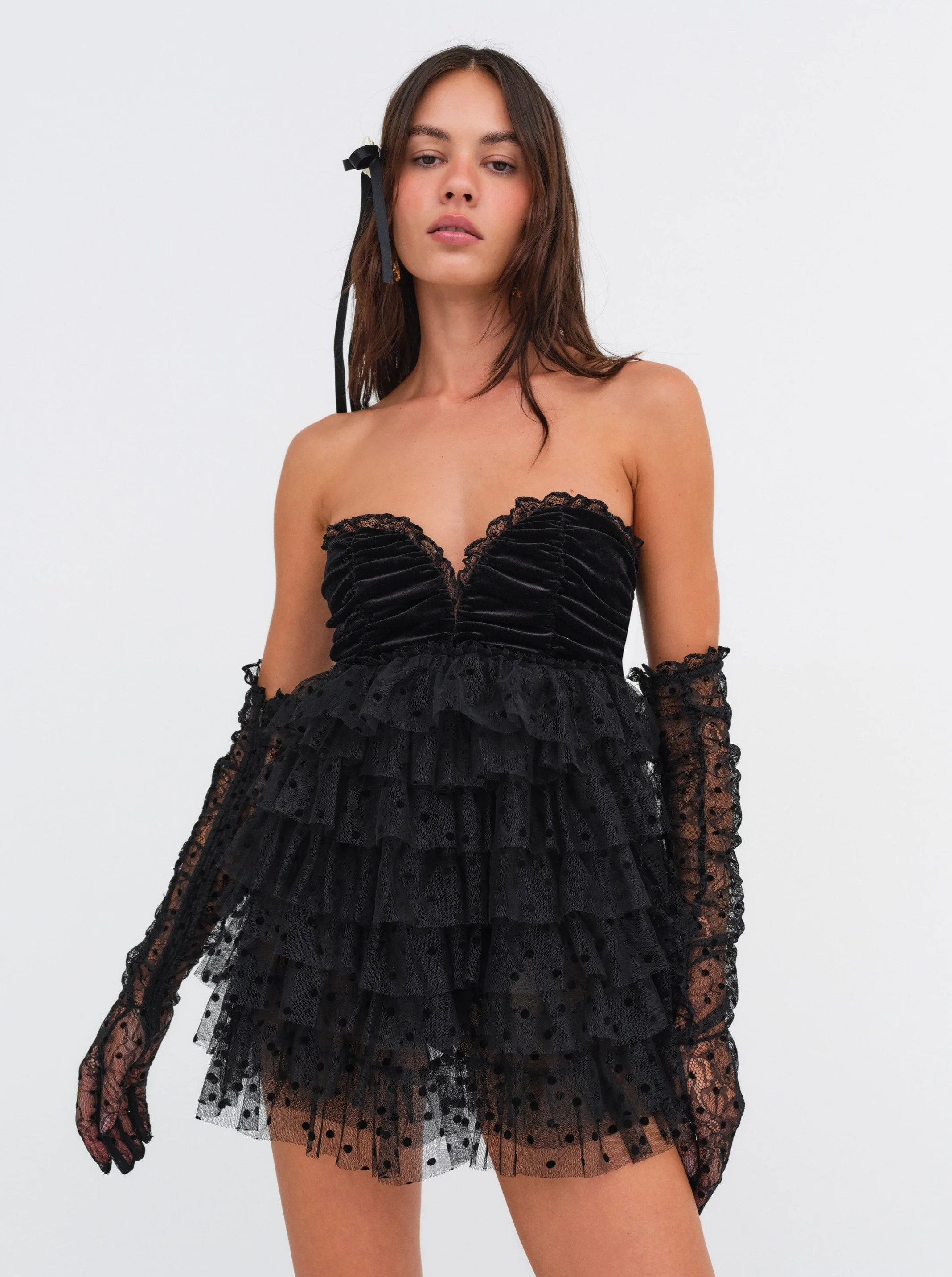 Jourdan Off The Shoulder Mini Dress | For Love & Lemons