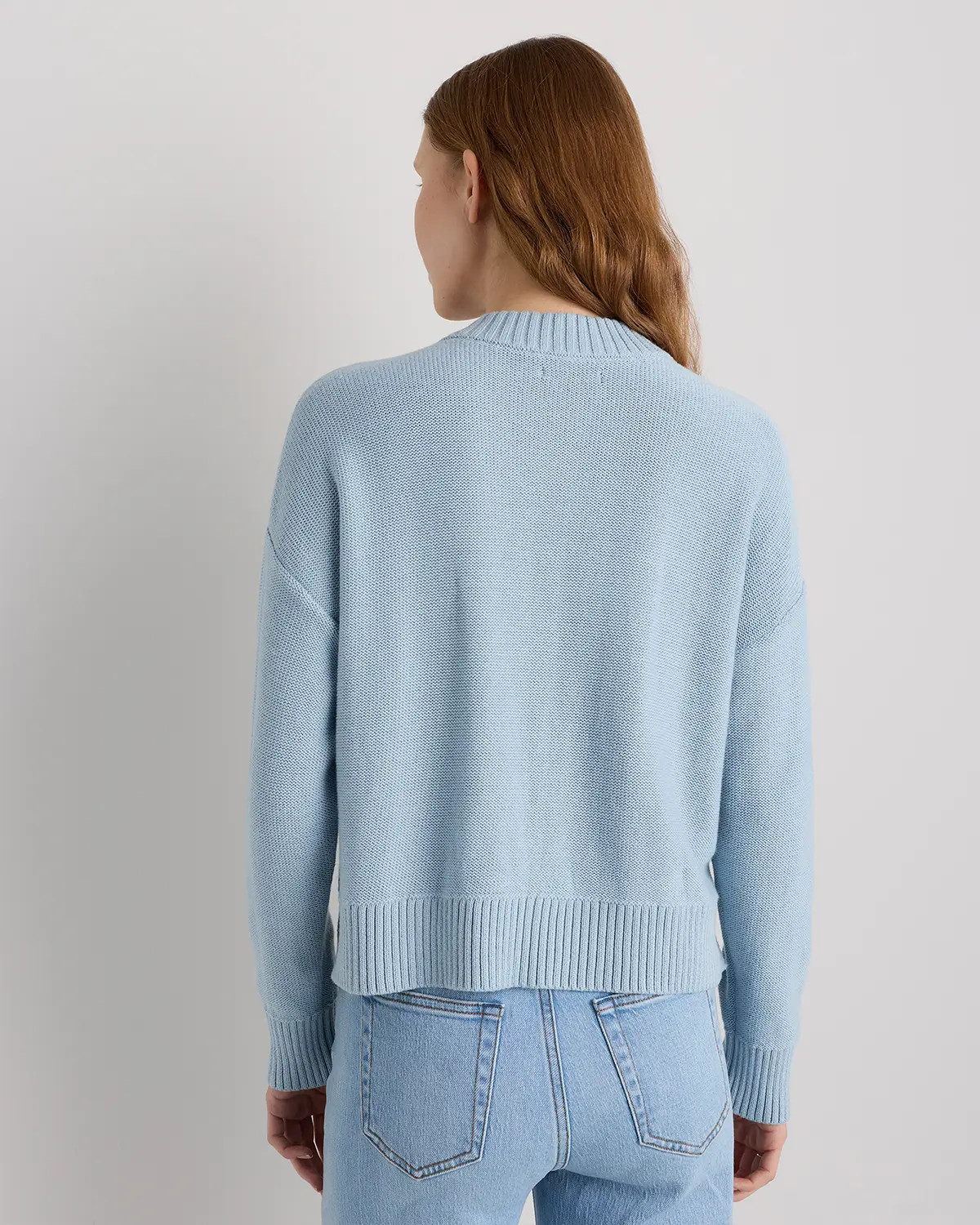 100% Organic Cotton Cropped Cardigan in Ivory | Quince
