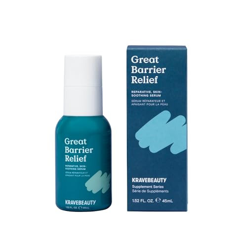 KraveBeauty New Great Barrier Relief, Soothing Skin Barrier Repair Serum, Contains Tamanu Oil to Soothe and Calm Redness, For All Skin Types, Vegan & Cruelty Free, 1.52 fl oz | Amazon (US)