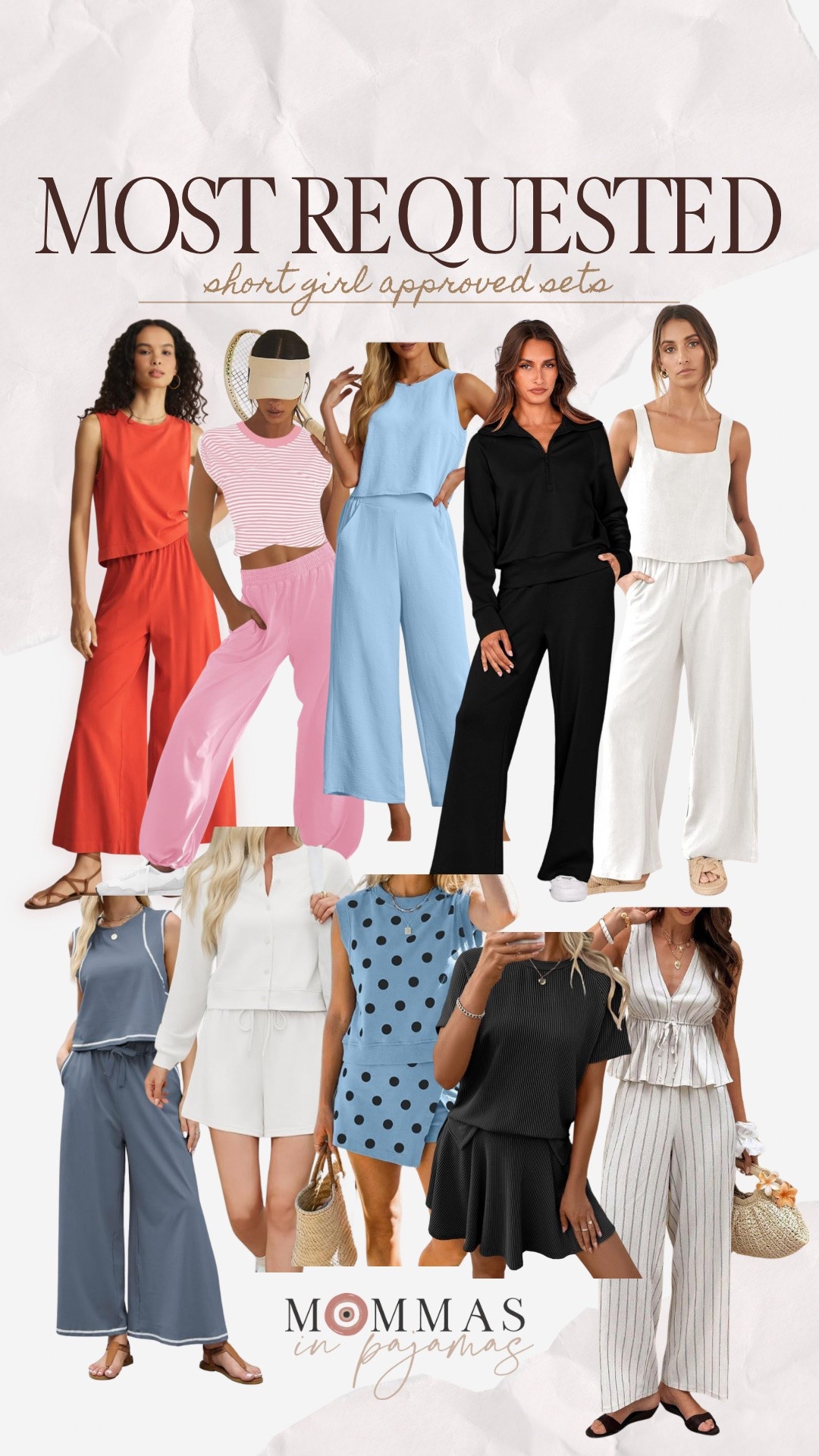 I get so many requests for short girl approved sets, and I am happy to comply! I love a good 2-piece set, it makes getting ready so easy, while still looking put together. These are the sets I love for every possible occasion. From athleisure for lounging around, travel outfits, date night looks, office approved sets and so much more. These are my favorite options for my fellow short girls. 
Linen outfit set, travel outfit inspo, polka dot skort set

#LTKMidsize #LTKPetite #LTKSeasonal