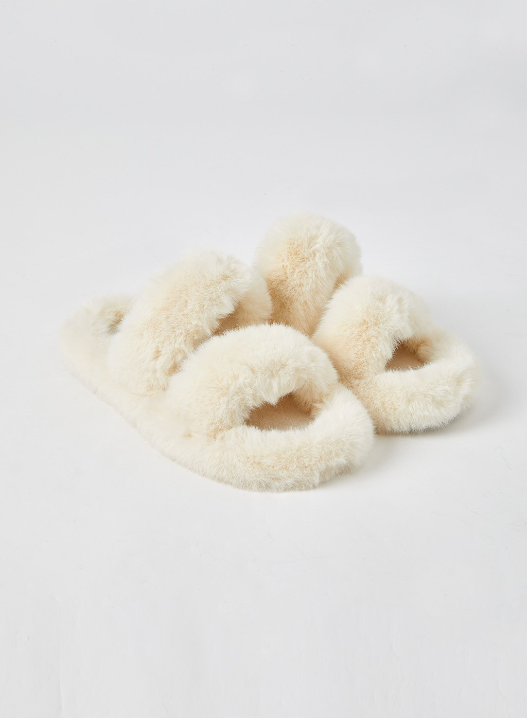 Fluffy Open-Toe Slippers | NAP Loungewear