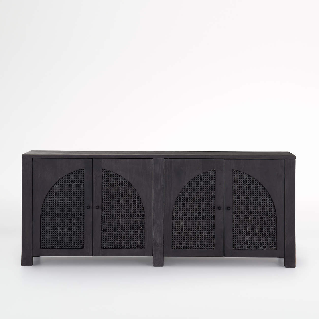 Geneva 78" Black Wood Credenza + Reviews | Crate & Barrel | Crate & Barrel