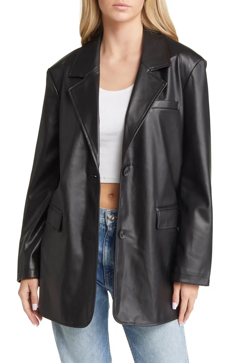 VERO MODA Bella Julie Coated Faux Leather Jacket | Nordstrom | Nordstrom