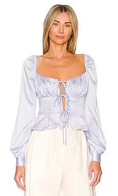 MAJORELLE Waldorf Top in Powder Blue from Revolve.com | Revolve Clothing (Global)