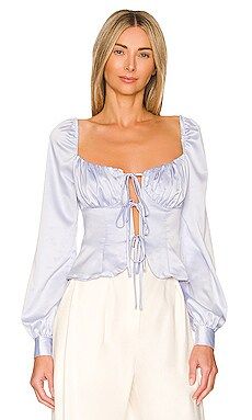 MAJORELLE Waldorf Top in Powder Blue from Revolve.com | Revolve Clothing (Global)