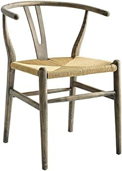 Modway Amish Mid-Century in Weathered Gray Wood Dining Armchair | Amazon (US)