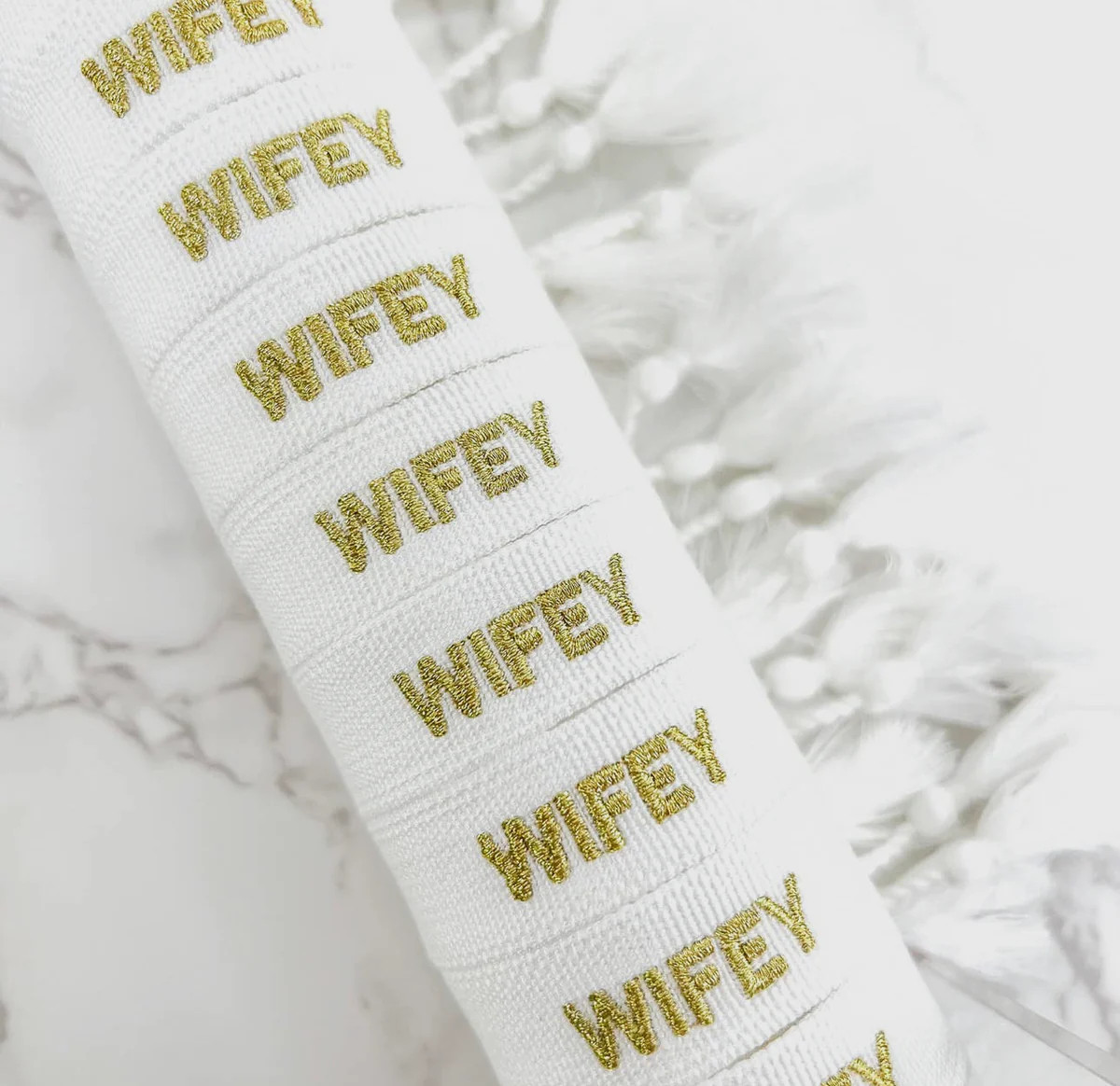 Wifey Embroidered Bracelet | Emmacate Boutique