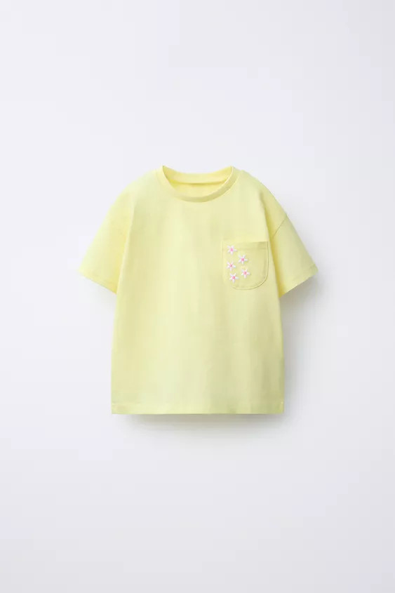 EMBROIDERED POCKET T-SHIRT | Zara US