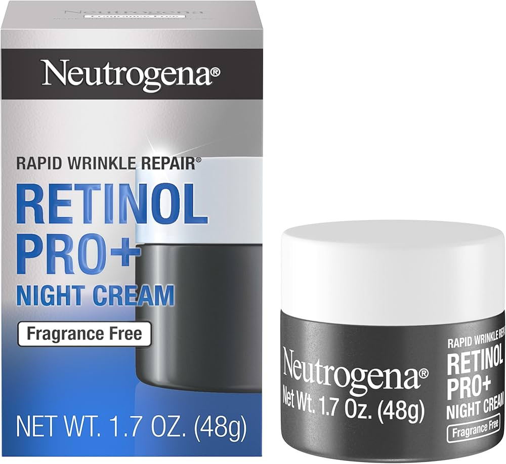 Neutrogena Retinol Pro+ Anti-Wrinkle Night Moisturizer, Rapid Wrinkle Repair, Anti-Aging Face & N... | Amazon (US)