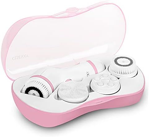Waterproof Facial Cleansing Spin Brush Set with 4 Interchangeable Brush Heads - Complete Face Spa Sy | Amazon (US)