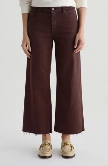 AG Saige Raw Hem Ankle Wide Leg Jeans | Nordstrom | Nordstrom