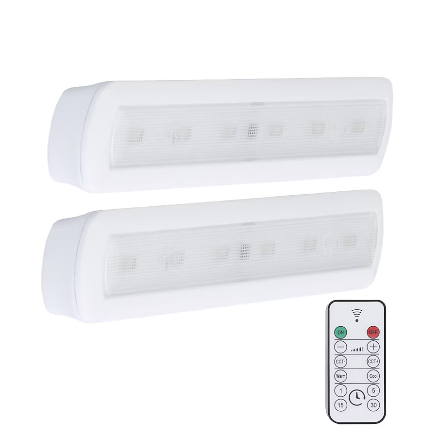 Good Earth Lighting 2 -Pack 9.5-in Battery LED Under Cabinet Light Bar with Remote | Lowe's