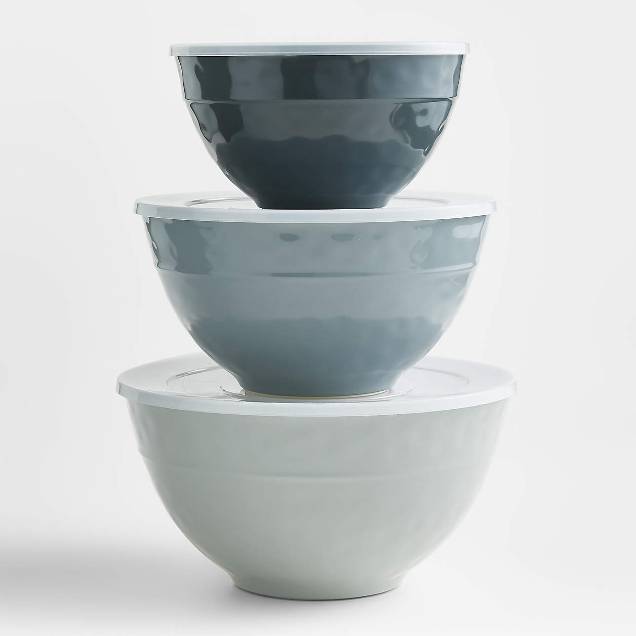 Orabel Melamine Mixing Bowls with Lids, Set of 3 + Reviews | Crate & Barrel | Crate & Barrel