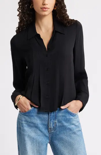 Tux Pleated Button-Up Shirt | Nordstrom