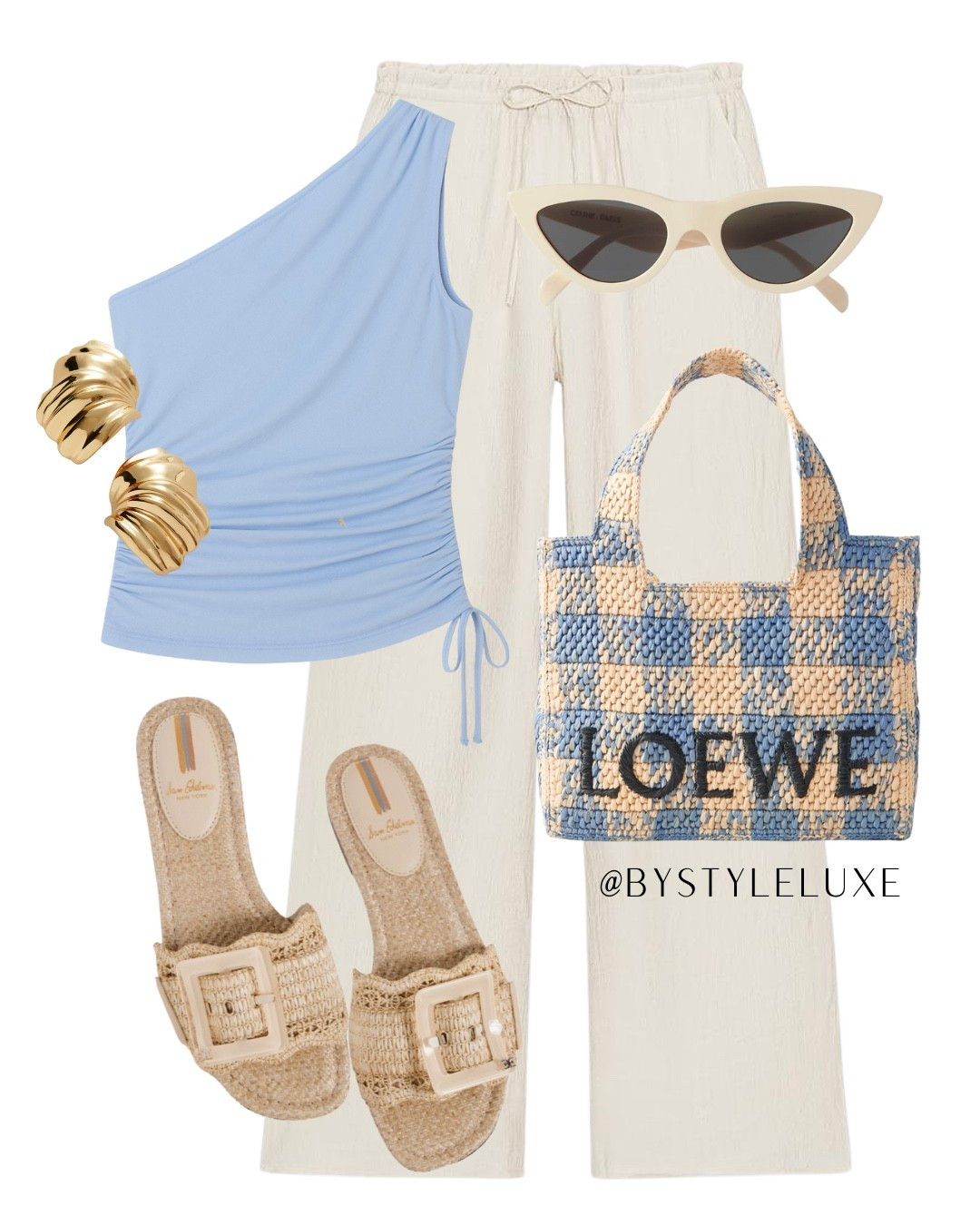 BLUE 🩵 - a relaxed blue and cream look that’s perfect for a euro summer 

#summeroutfit #holidayoutfit #summersandals 

#LTKshoes #LTKeurope #LTKsummer