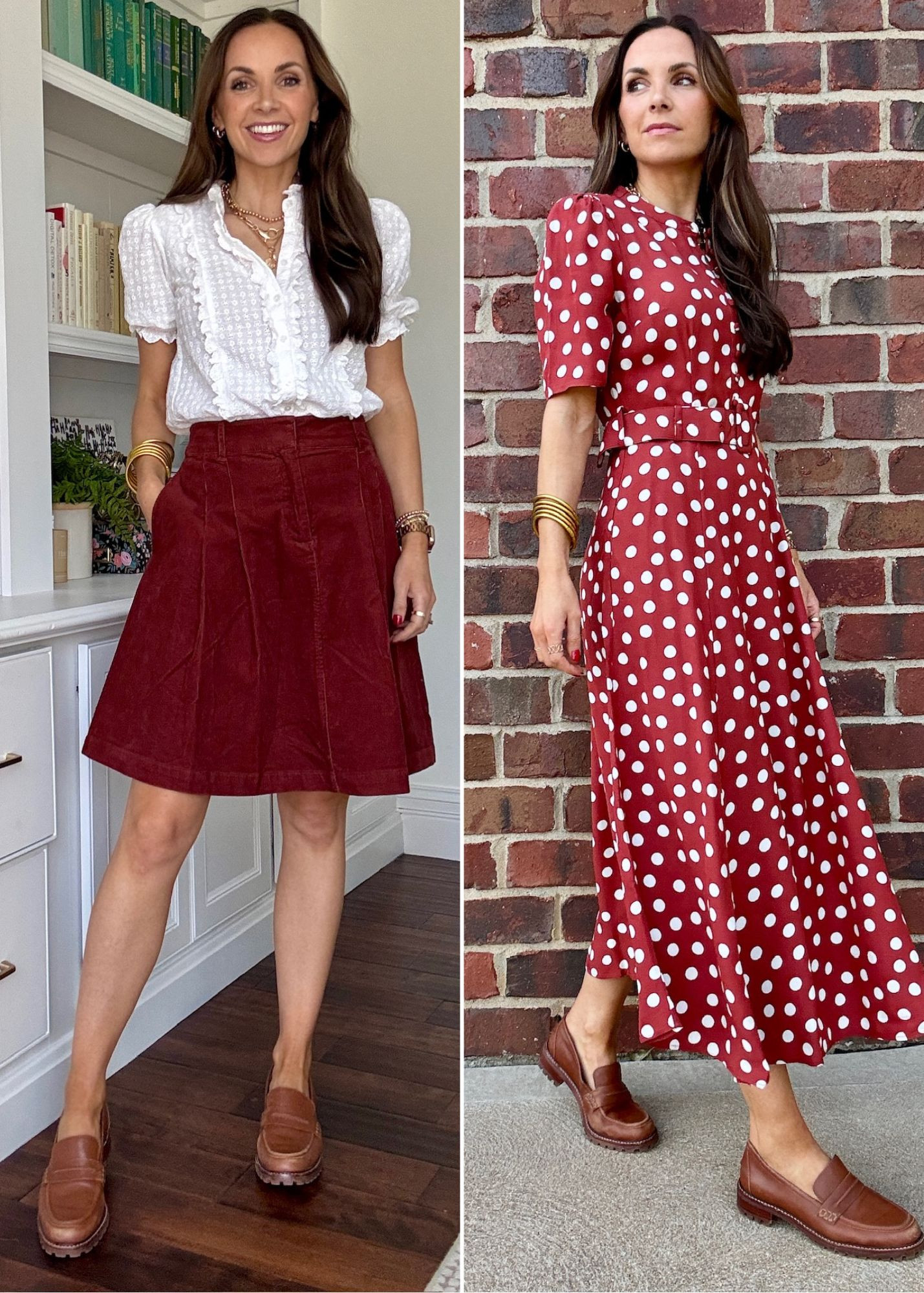 Fall staples I can’t quit 🍁✨ Polka dots + corduroy linked from @boden. #ad 

 