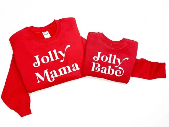 Matching Jolly Mama and Babe Shirts Mama and Mini Christmas | Etsy | Etsy (US)