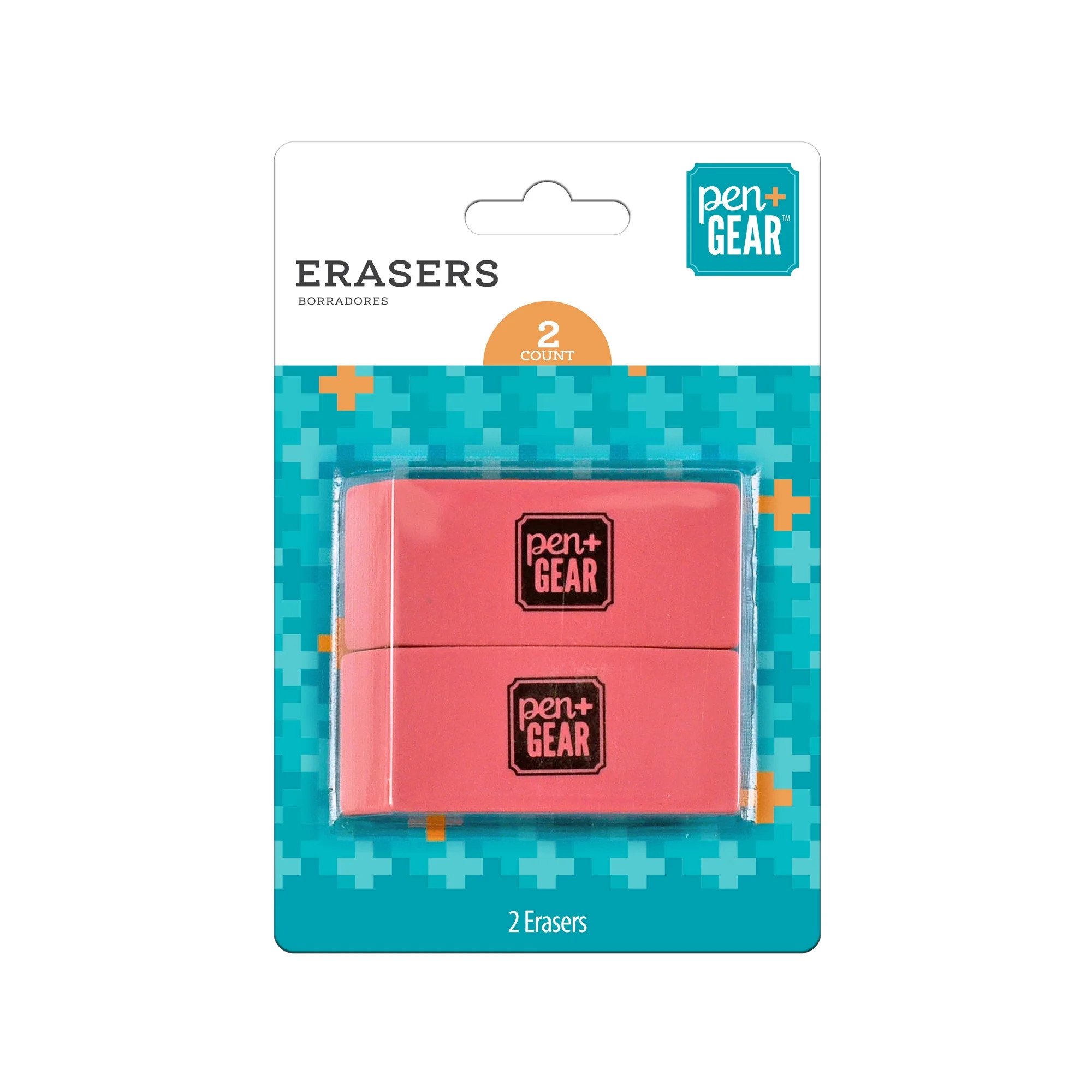 Pen + Gear Pink Erasers, 2 Count | Walmart (US)
