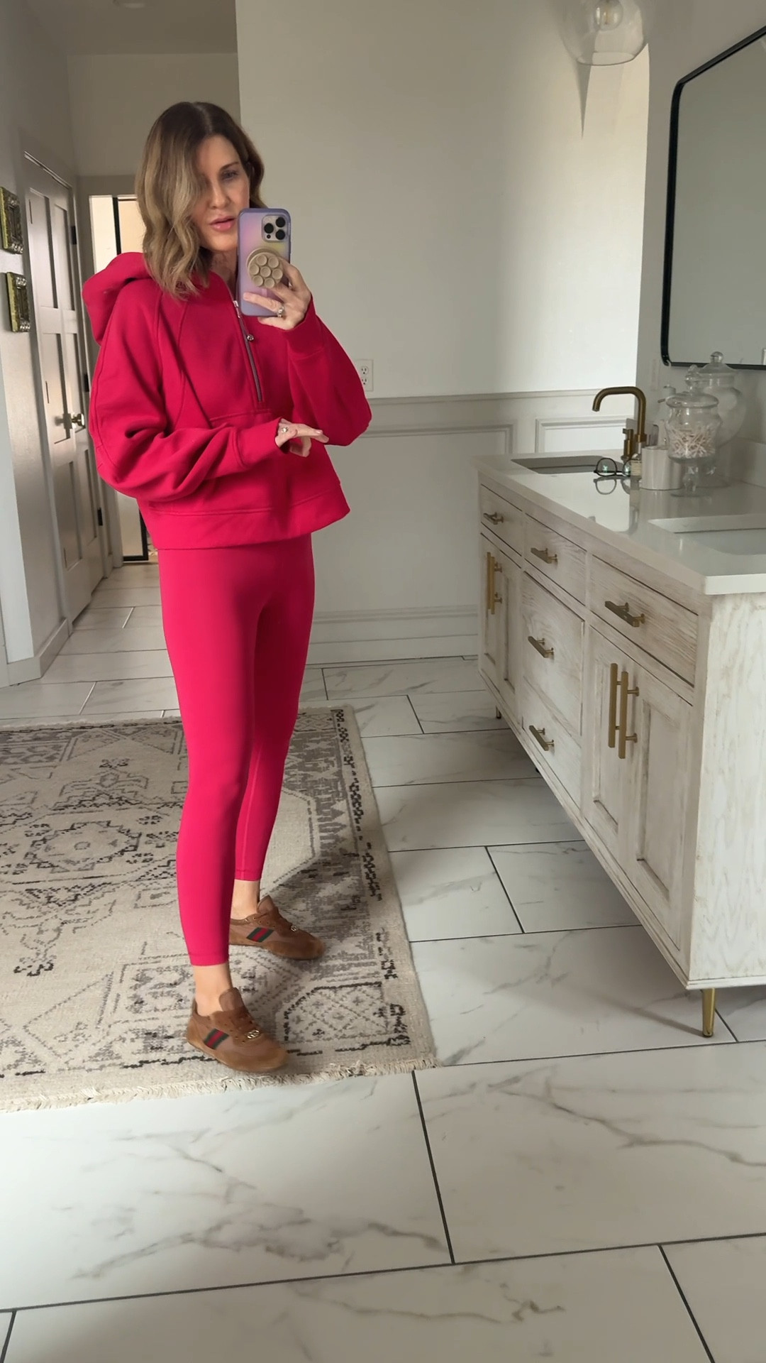 New @lululemon color: BERRY RUMBLE. Isn’t it so pretty? It’s even more vibrant in person. Sharing what I’m wearing plus other options available in this newly released color. 
I’m in a medium top and size 6 bottoms 

#LTKGiftGuide #LTKOver40 #LTKmomlife