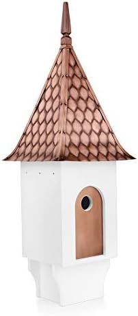 Good Directions BH203WWHT Chateau Pure Copper Diamond Pattern Roof Bird House, White | Amazon (US)