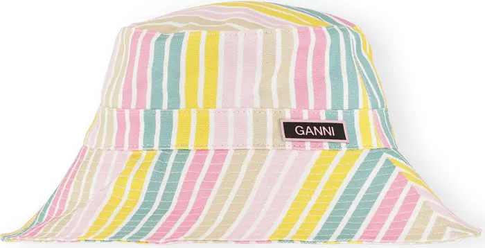 Stripe Logo Patch Organic Cotton Bucket Hat | Nordstrom